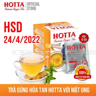 Trà Gừng Hòa Tan HOTTA Mật Ong 150g - Hộp 10 Gói
