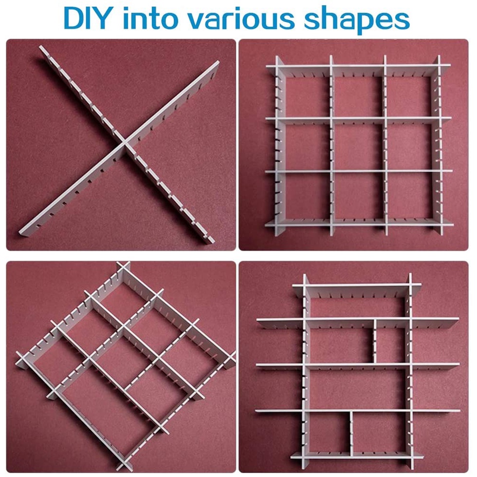 [Mới] Set 4 Hộp Đựng Đồ Lót / Tất Chia Ngăn Tủ Bằng Nhựa / Đồ Lót Có Thể Điều Chỉnh Dùng Trong Nhà Bếp / Văn Phòng