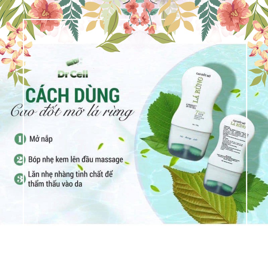 Gel tan mỡ bụng cao lá rừng 150g hiệu quả giảm mỡ trong 2 tuần