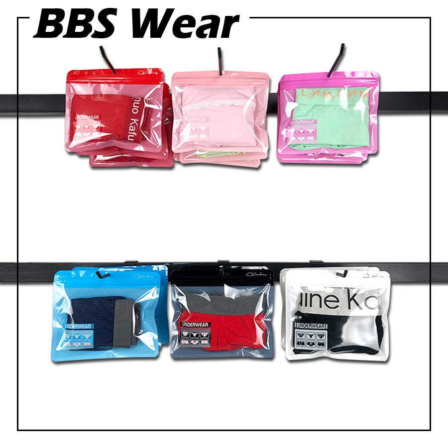 10 Túi Zip Đựng Quần Lót Nam Nữ, Bao Bì Nhựa Đựng Đồ Lót (Hàng Sẵn)