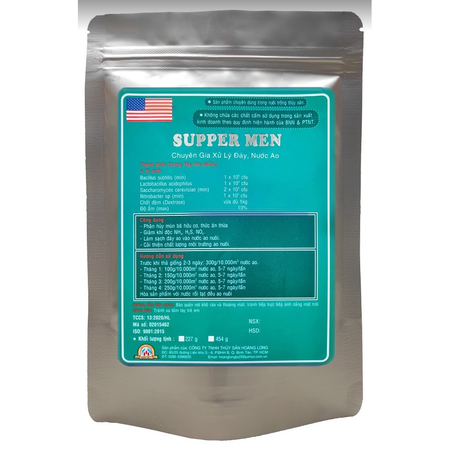 SUPPER MEN - VI SINH XỬ LÝ ĐÁY – NƯỚC TRONG AO TÔM