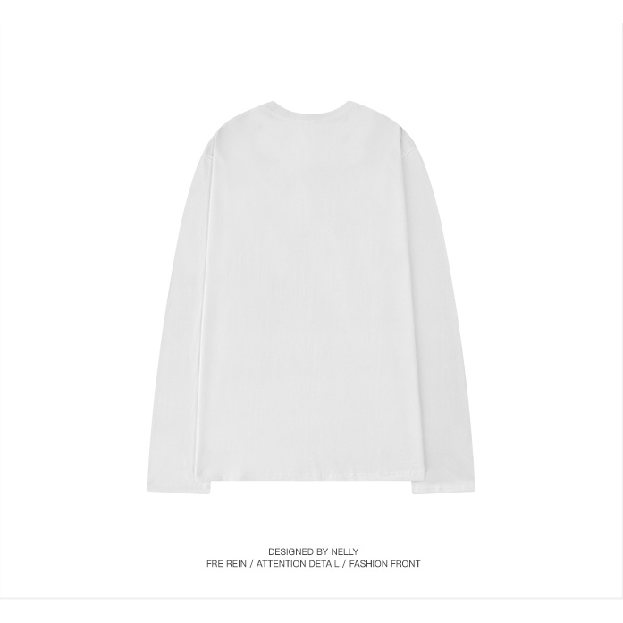 Áo phông Nelly Heybig dài tay trơn màu trắng