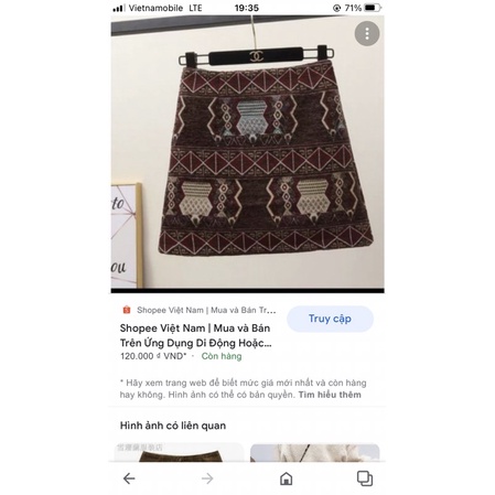 Chân váy chữ A thổ cẩm