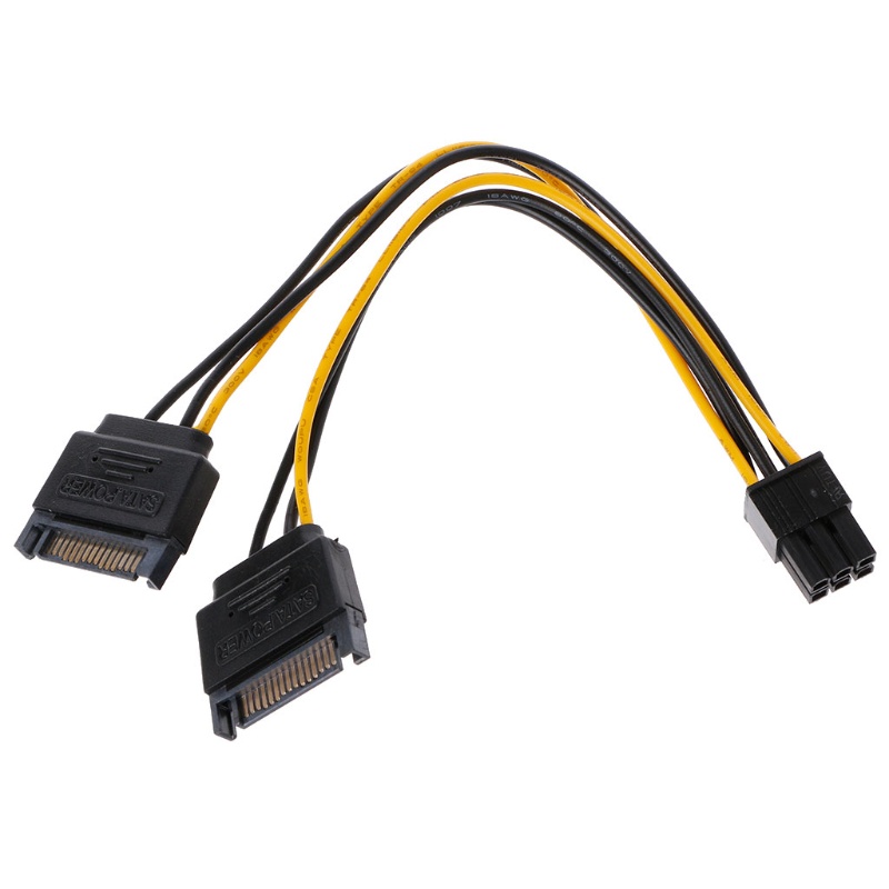 Dây cáp chuyển đổi nguồn 15-Pin SATA sang 6-Pin PCI-E PCI Express cho thẻ Video | BigBuy360 - bigbuy360.vn