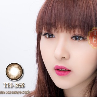 Kính Áp Tròng Tinteye Lens TH-368 Nâu Lốc Xoáy