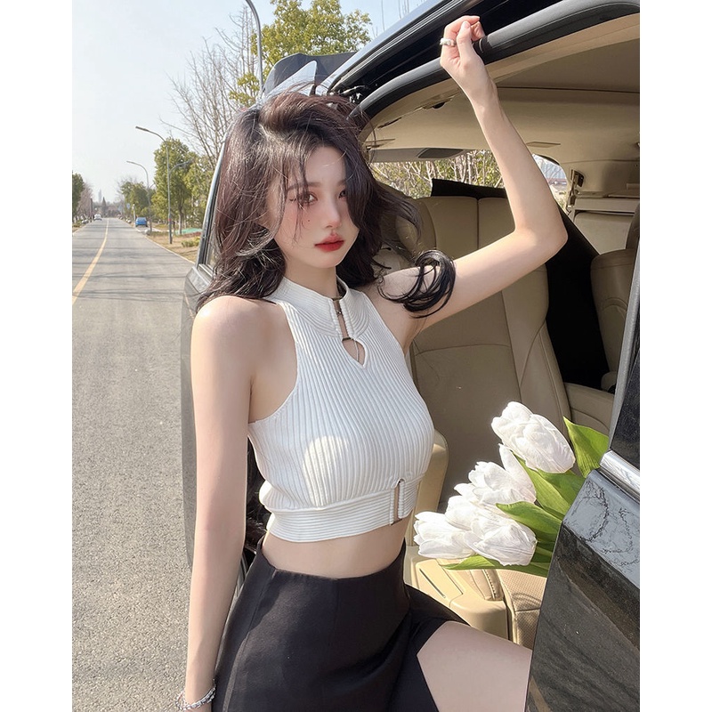 Áo Dệt Kim Hai Dây Thời Trang Cho Nữ