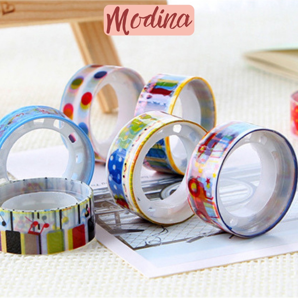 Cuộn washi tape lẻ dễ thương, băng dính giấy MODINA