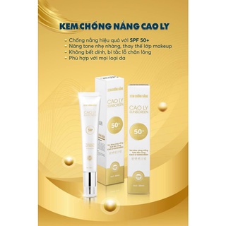 Kem chống nắng Cao Ly' 50ml CHÍNH HÃNG cao cấp chống nắng cao SPF 50+