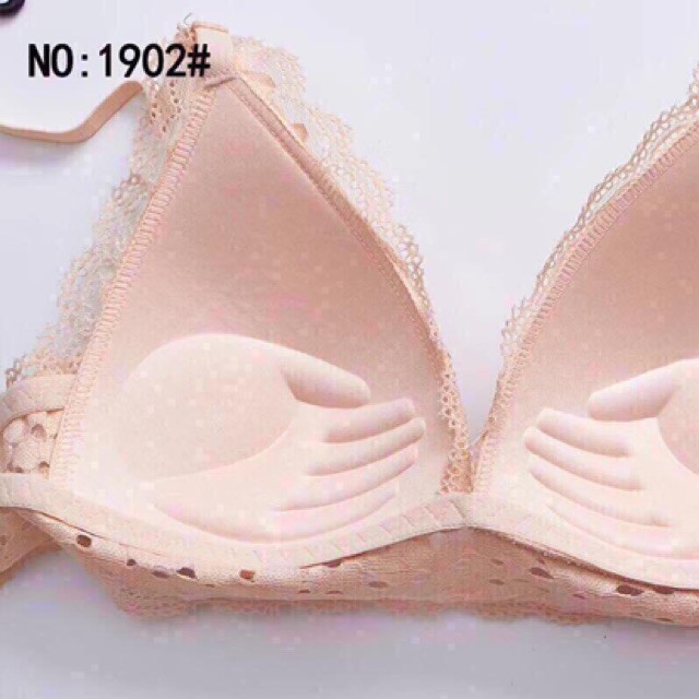 Áo lót, áo bra phối ren đệm bàn tay nâng ngực BR02