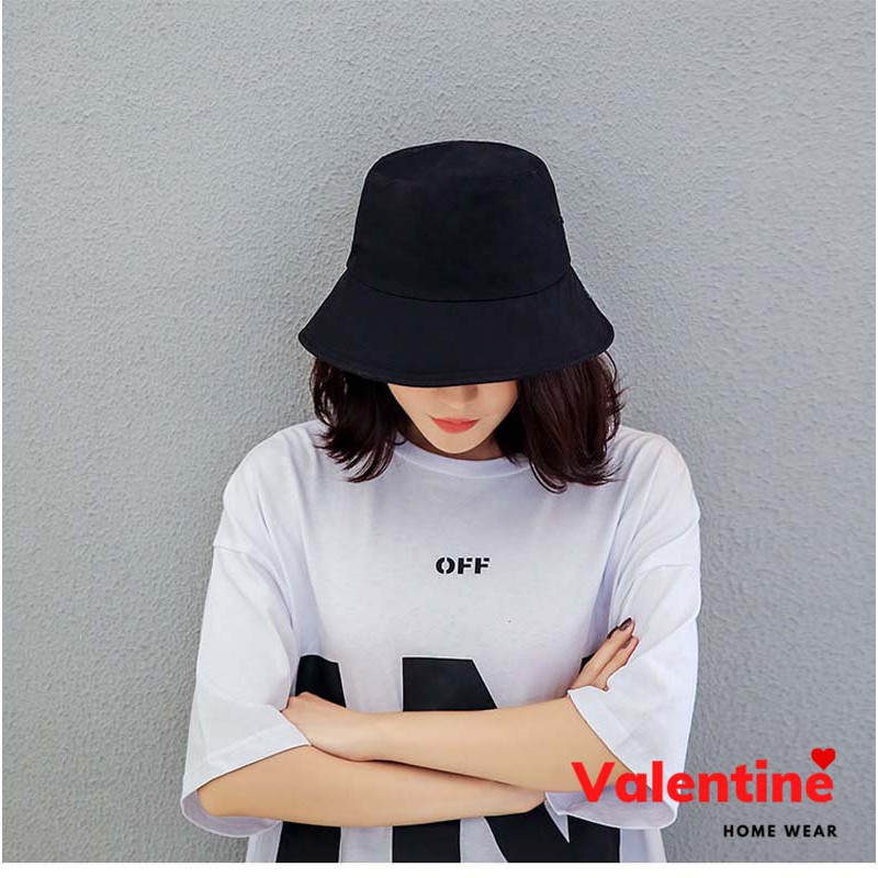 Mũ nữ vành tròn, nón nữ vải cotton thân thiện phong cách Hàn Quốc mã VAM0061