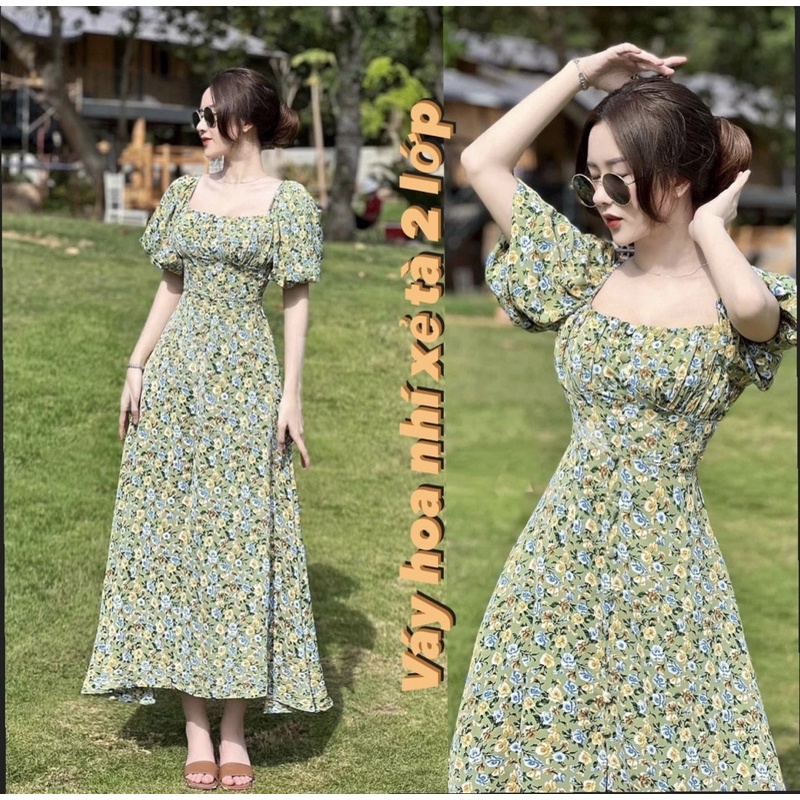 Váy Hoa Nhí Hai Lớp