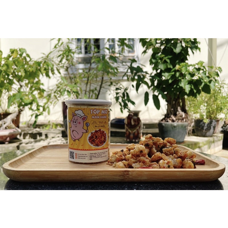 Tóp mỡ mắm tỏi thơm ngon đậm vị 200 gam Đồ Ăn Vặt Sài Gòn Đặc Sản
