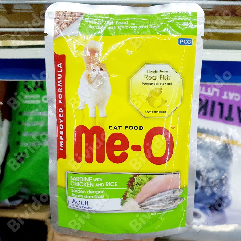 Pate Me-O cho mèo giá rẻ dinh dưỡng đủ vị túi 80g - Bivido