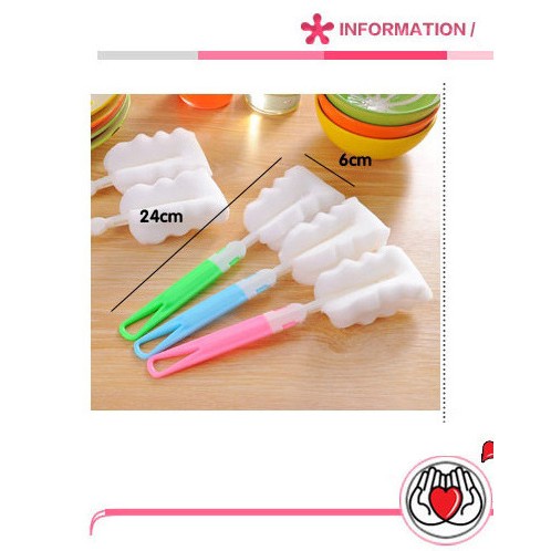 Cây bọt biển cọ rửa ly bình sữa , chai lọ