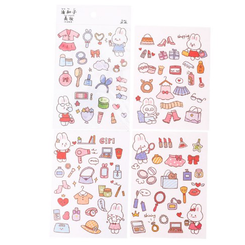 Set 4 Miếng Hình Dán Sticker DIY Trang Trí Cực Dễ Thương
