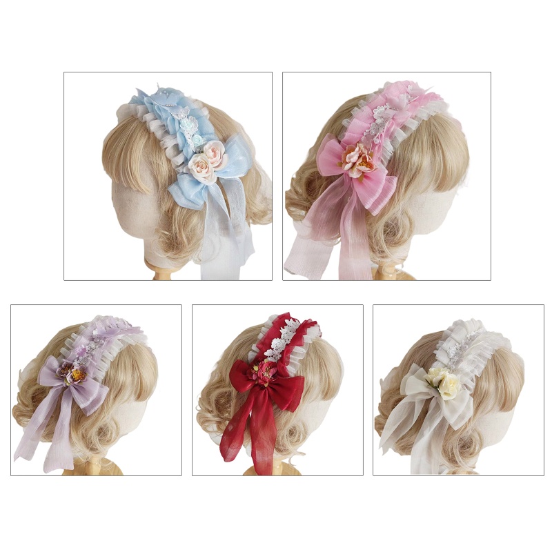 Cài Tóc Hình Hoa Phong Cách Lolita Xinh Xắn Cho Nữ