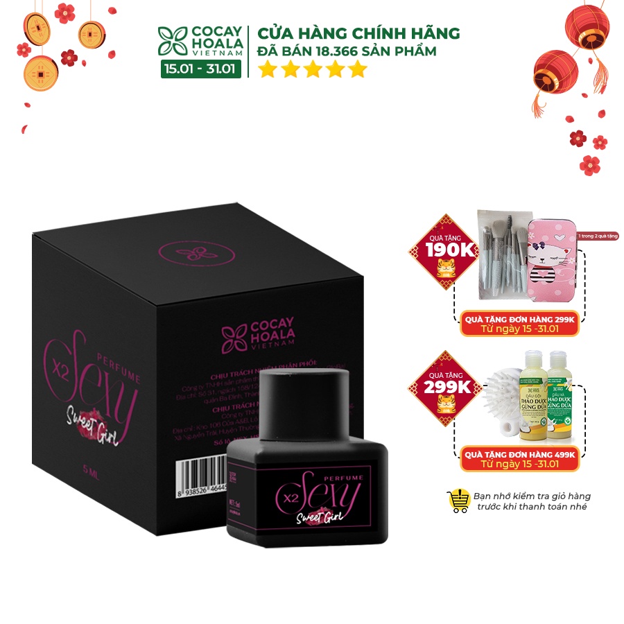 Nước hoa vùng kín Perfume X2 Sexy Cocayhoala - 5ml