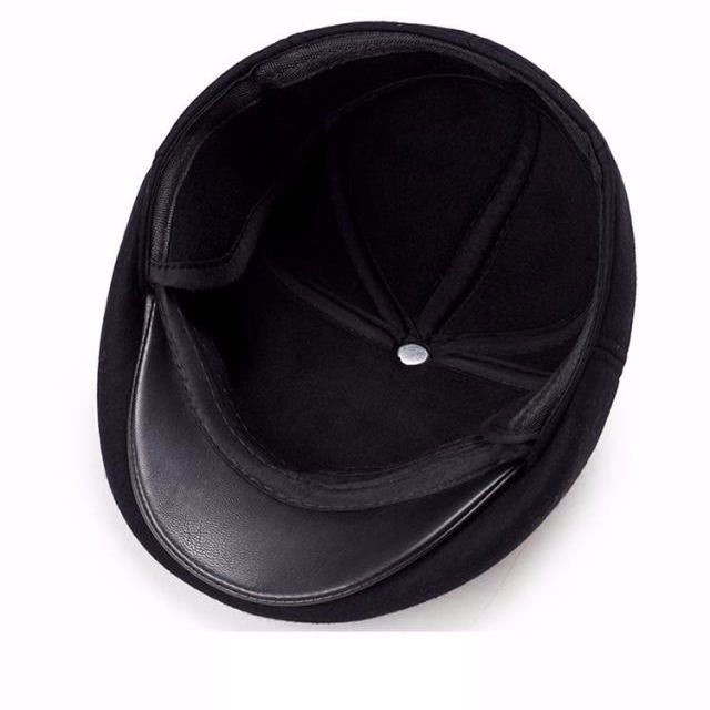 Mũ nồi che tai, nón beret nam trung niên chất liệu vải nỉ dạ siêu ấm