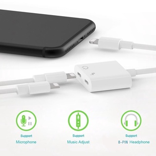Đầu cắm chia cổng lightning 2 trong 1 cho iPhone