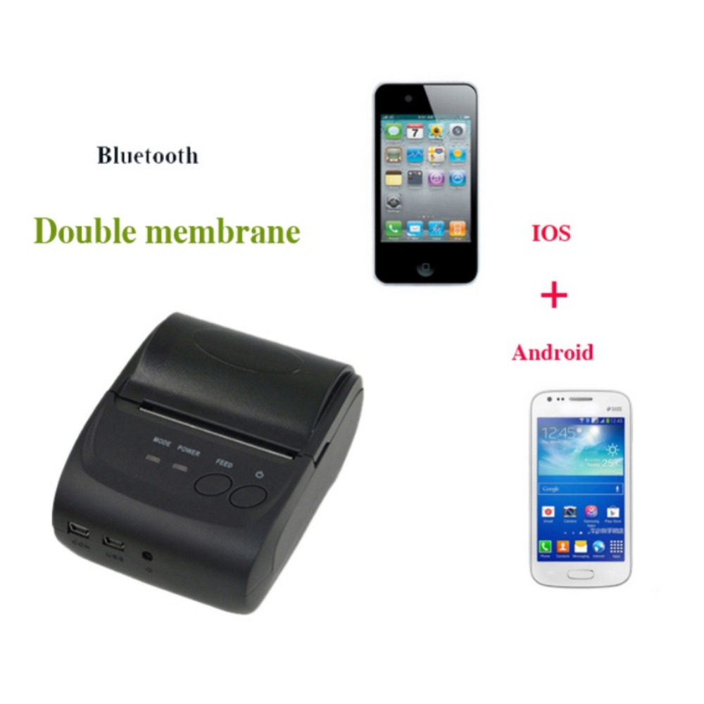 Máy in nhiệt Bluetooth không dây Android + IOS 58mm