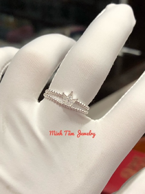 Nhẫn vương miện bạc ta-Minh Tâm Jewelry