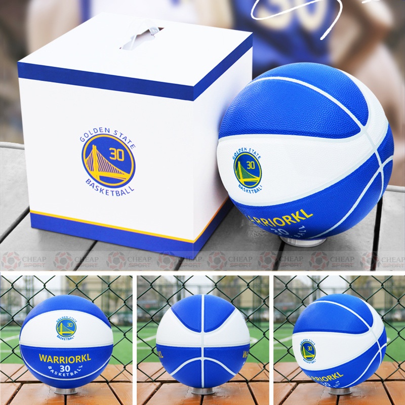 Bóng Rổ Số 7 Logo Stephen Curry Thi Đấu Sân Outdoor &amp; Indoor, Trái Banh Bóng Rổ Size Trẻ Em Người Lớn Da PU Cao Cấp