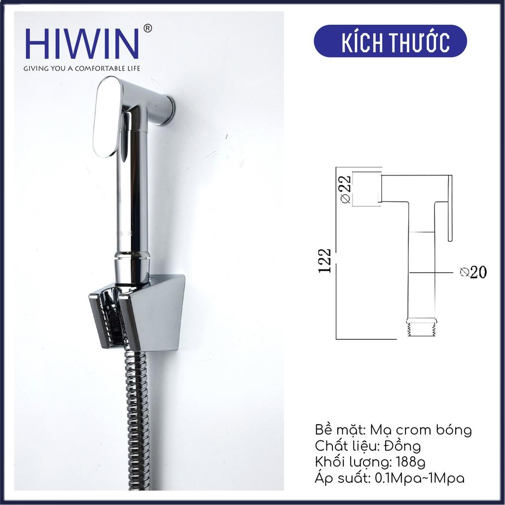 Bộ vòi xịt vệ sinh đa năng chất liệu đồng mạ mặt gương cao cấp HIWIN PJF-2012
