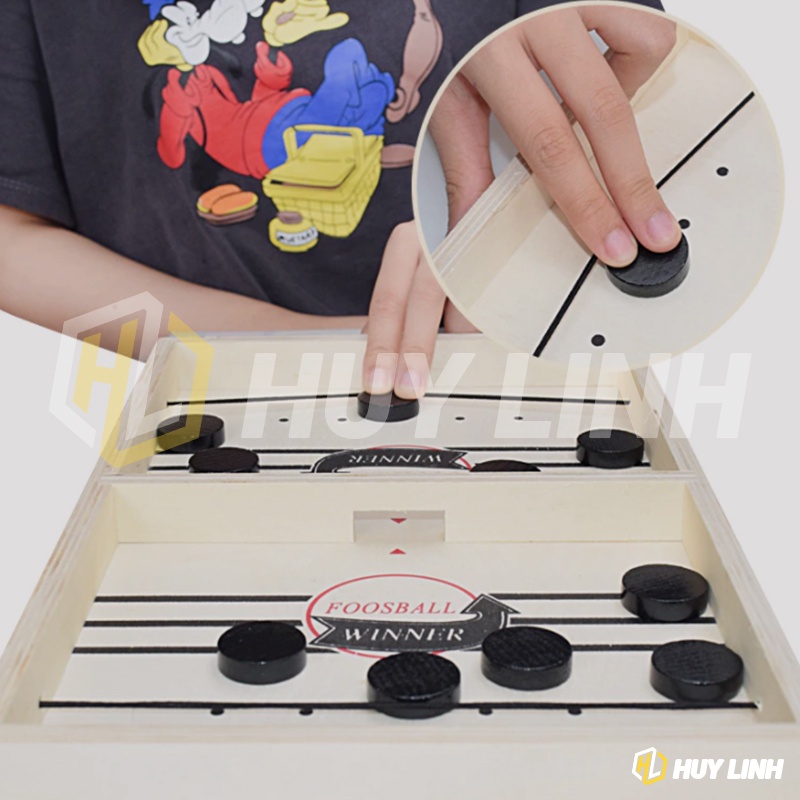 Cờ búng xuyên lỗ Gia Đình HL312 kích thước siêu lớn bằng gỗ - Lập Team Siêu Vui Nhộn khúc côn cầu Ice Hockey