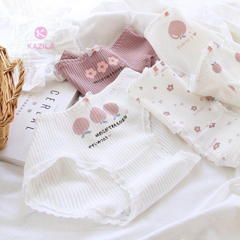 [Mã 12FASHIONSALE1 giảm 10K đơn 50K] Quần lót nữ hình quả đào dễ thương, quần lót cotton xuất Nhật Kazila QLH75 | BigBuy360 - bigbuy360.vn