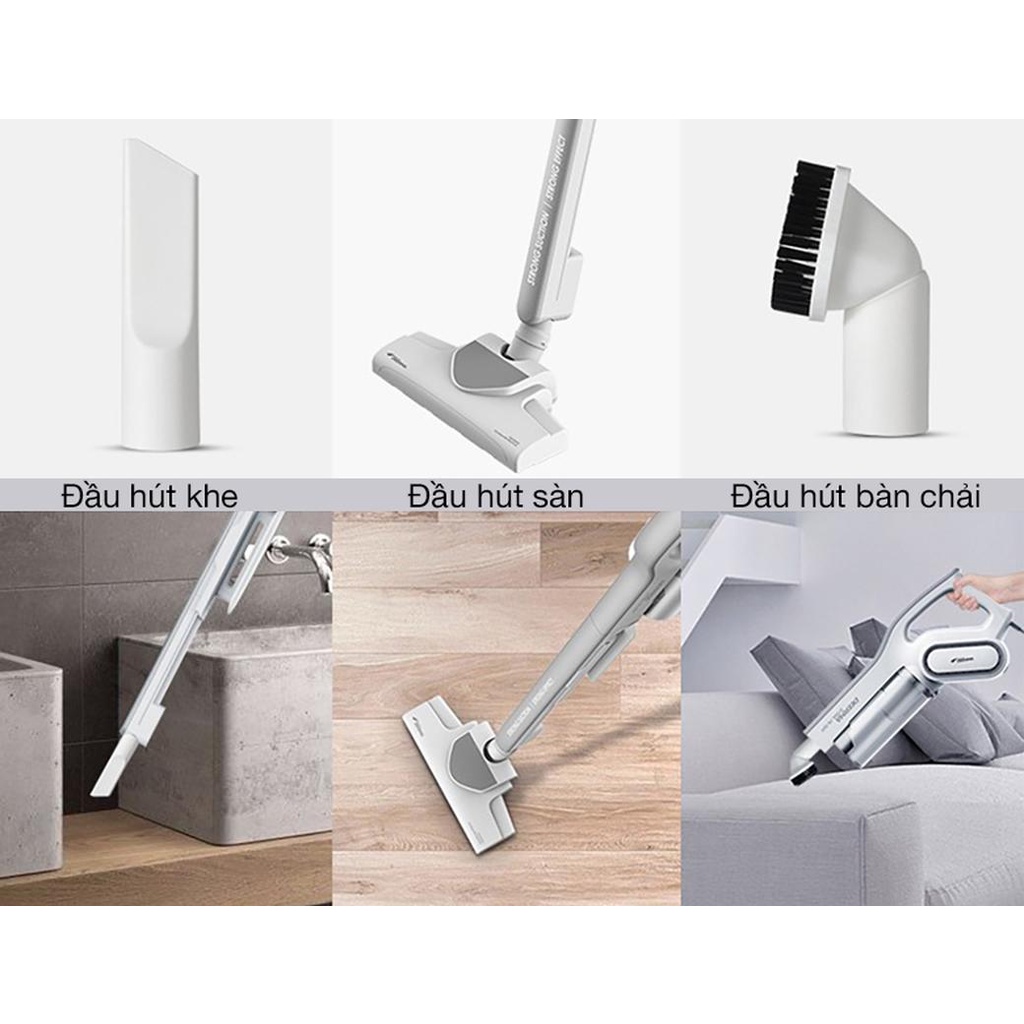 HỎA TỐC - Máy hút bụi Deerma DX700/DX700S - 3 đầu nối - 600W - BH Chính Hãng