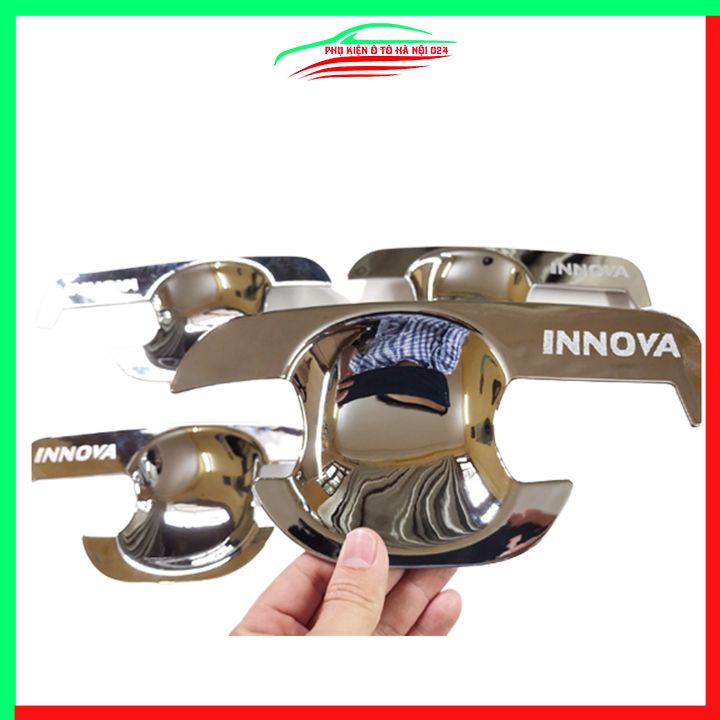 Ốp tay hõm mạ crom Innova 2008-2015 sáng bóng chống trầy bảo vệ cửa xe ô tô