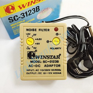 Bộ chuyển đổi điện 400ma 110v / 220v đầu ra 1.5v 3v 4.5v 6v 9v 12v winstar sc-3123b