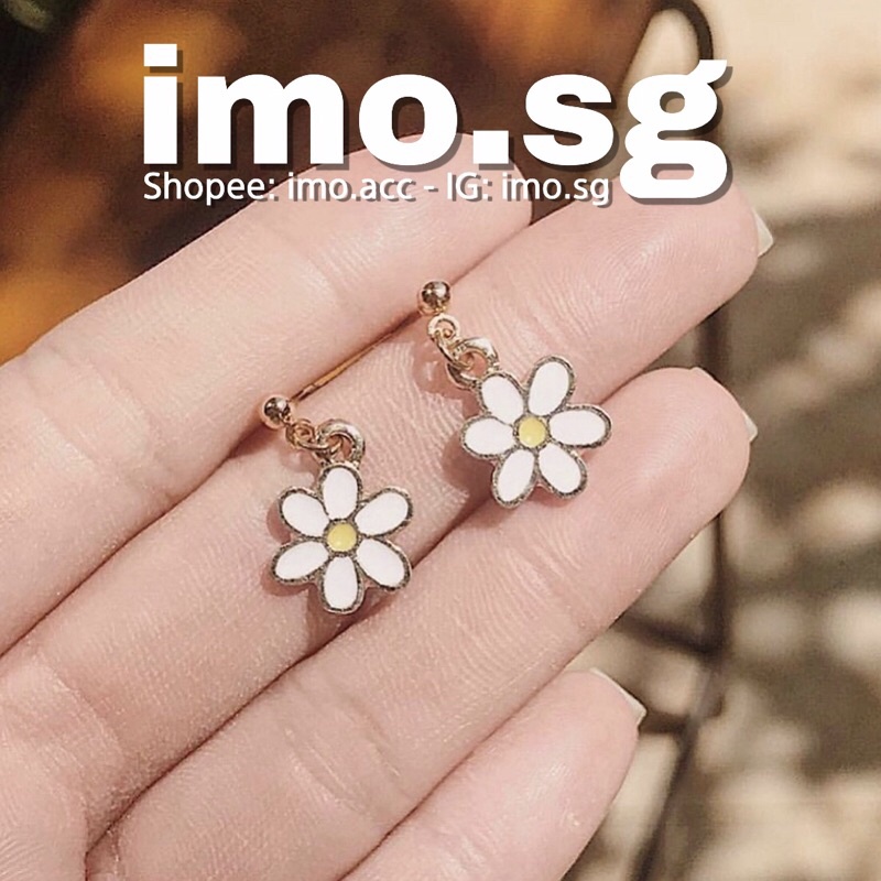 014S1 Bông tai hoa daisy bông cúc xinh xắn dễ thương imo.sg phong cách Hàn quốc ulzzang có thể làm quà tặng