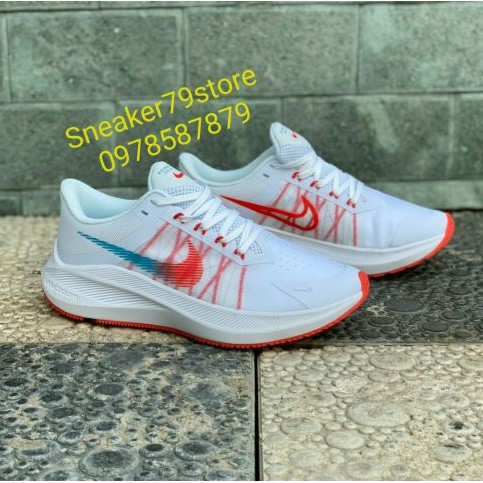 Giày Nike Running Zoom Winflo 34 (20) White/Red Nam/Nữ [Chính Hãng - FullBox]