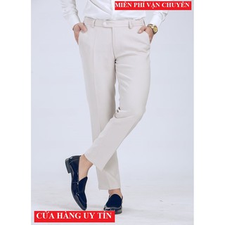 (MUA LẺ GIÁ SỈ) Quần âu quần tây nam đẹp chất lượng cao cấp co giãn trẻ trung màu trắng sữa 06002