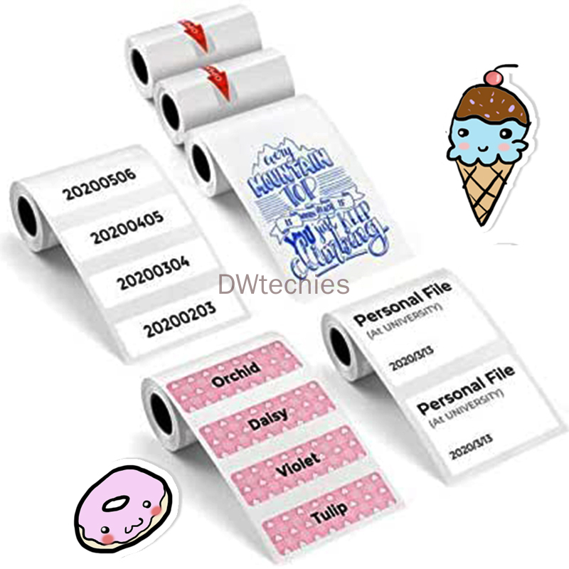 Nhãn dán sáng tạo Tự dính cho Máy in nhãn máy in nhiệt bỏ túi mini Peripage & Paperang