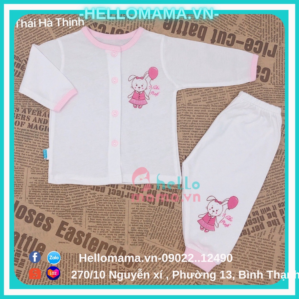 Quần dài sơ sinh Thái Hà Thịnh 100% cotton, chất thun mềm, mịn, mát