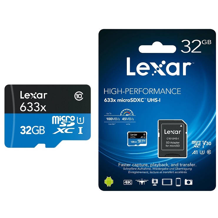 Thẻ nhớ Lexar 32GB/64GB MicroSD class 10 UHS-I - 100MB/s tốc độ ( Đa năng dùng cho Camera, Máy Quay, Máy ảnh )