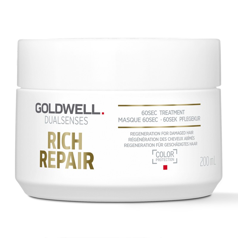 MẶT NẠ Ủ TÓC 60S GOLDWELL DUALSENSES RICH REPAIR RESTORING SIÊU CHỮA TRỊ TÓC HƯ TỔN NEW (200ml)