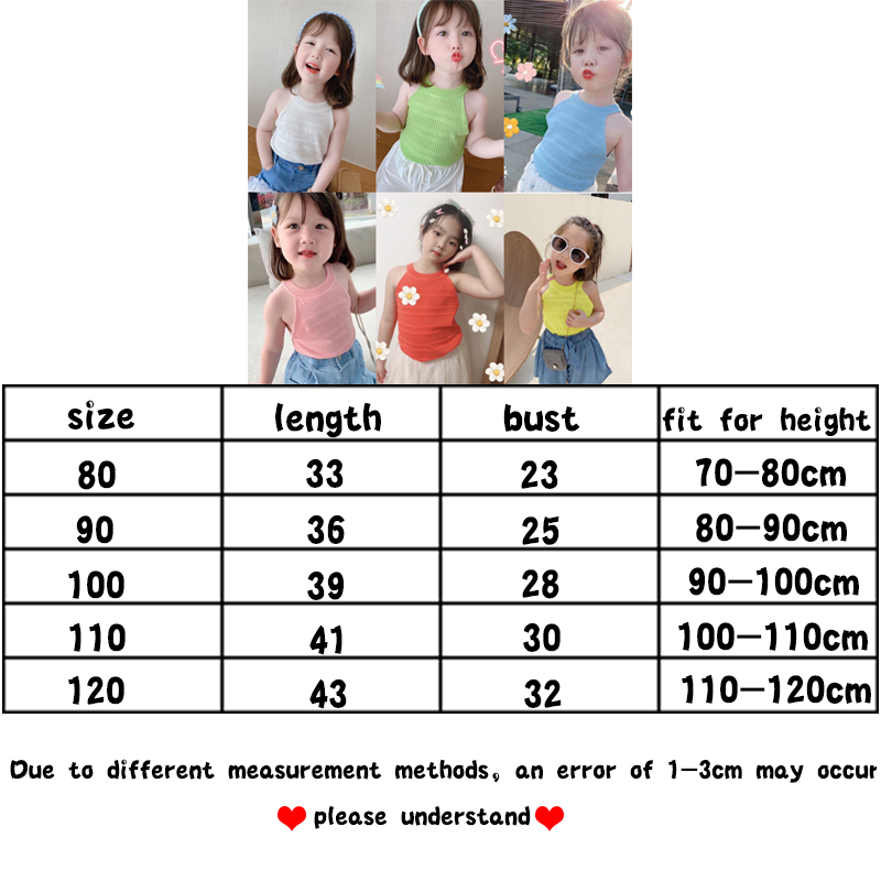 Áo không tay màu trơn phong cách Hàn Quốc xinh xắn 2022 dành cho bé gái