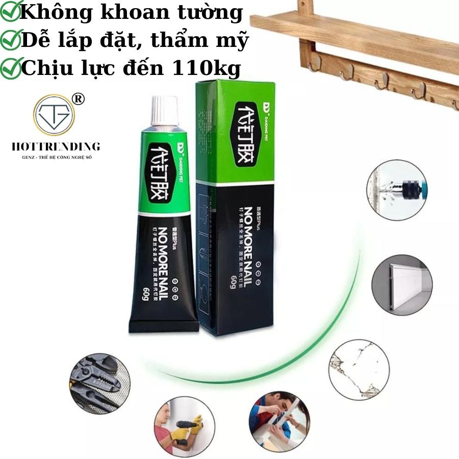 Keo siêu dính Nhật Bản No More Nail tuýp 60g Keo siêu dán tường dán giày gỗ thuỷ tinh đa năng chống thấm nước hàng chuẩn