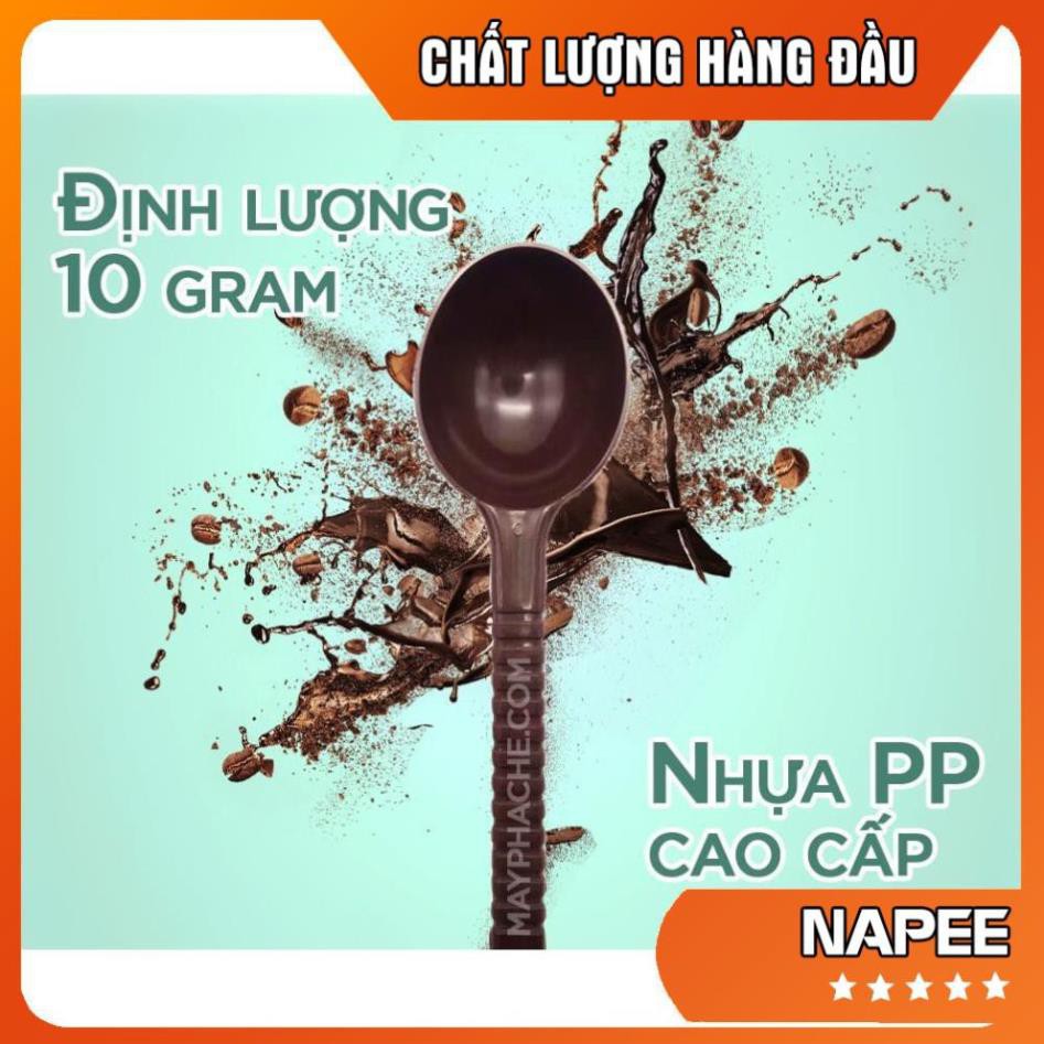 Thìa đong nâu, Muỗng đong nâu múc bột, múc sốt hoa quả - định lượng 10 gram, chất liệu tự nhiên, tiện lợi khi cầm.