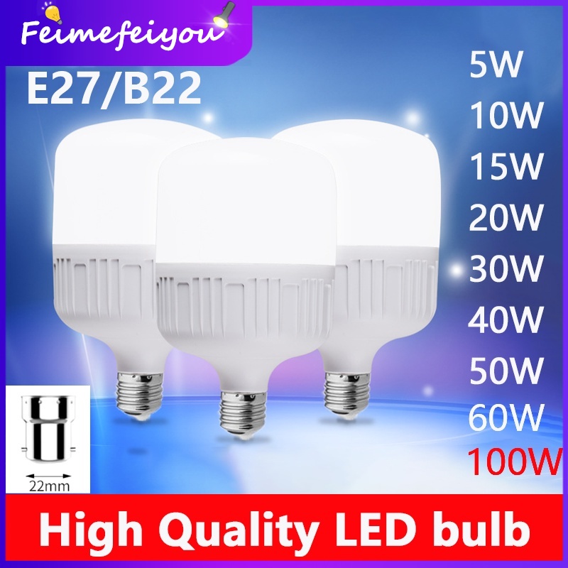 Bóng Đèn led E27 B22 20W Ánh Sáng Trắng