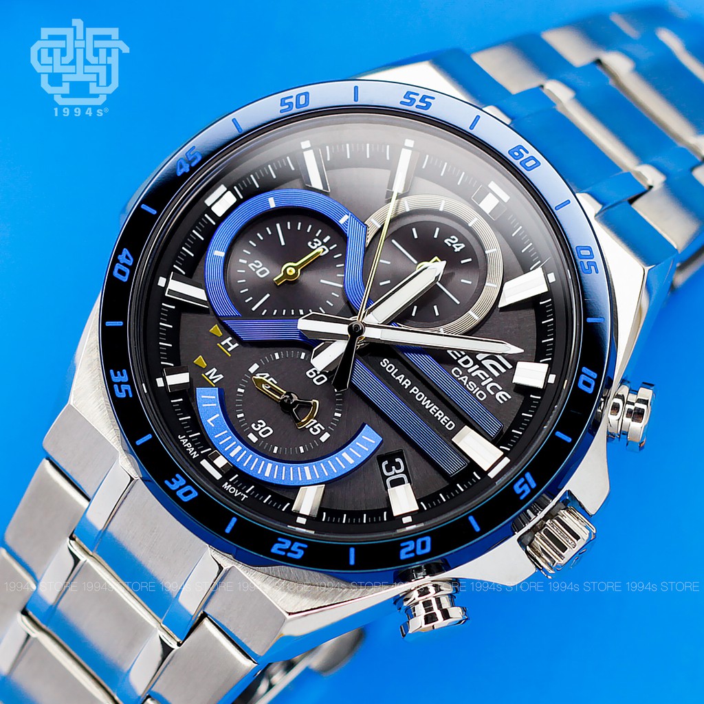 Đồng hồ nam Casio EDIFICE EQS-920 / EQS-920DB-2A chạy bằng năng lượng mặt trời, hàng chính hãng