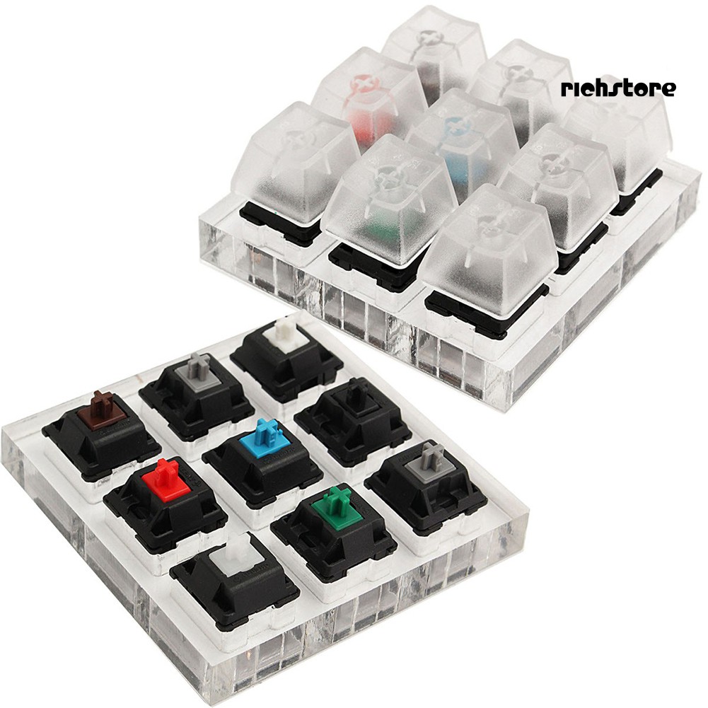 Set 9 Nắp Nhựa Trong Suốt Bảo Vệ Bàn Phím Máy Tính Cherry Mx