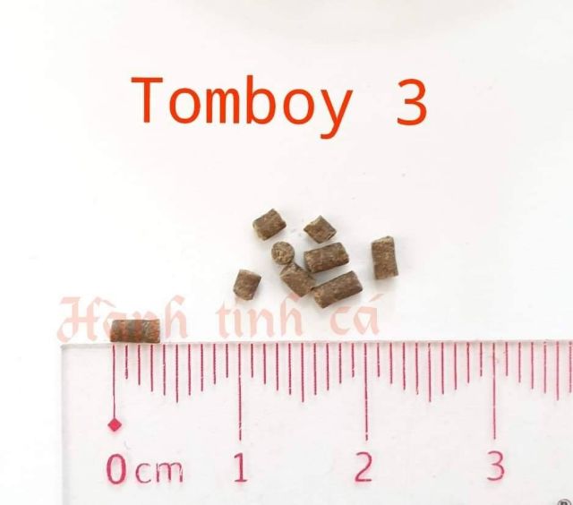 Hũ 135ml CÁM CHÌM TOMBOY 3, kích thước viên cám 1.8 x 2-4mm