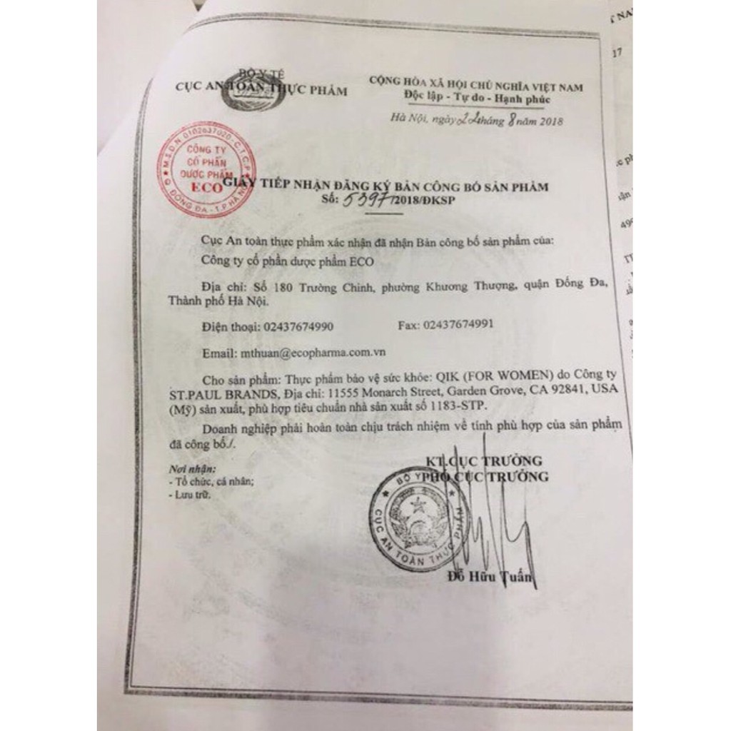 (Hàng chính hãng có tem tích điểm) QIK HAIR FOR WOMEN - Giảm rụng tóc dành cho nữ - Amipharma | Thế Giới Skin Care