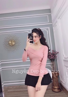Áo lệch vai tay dài