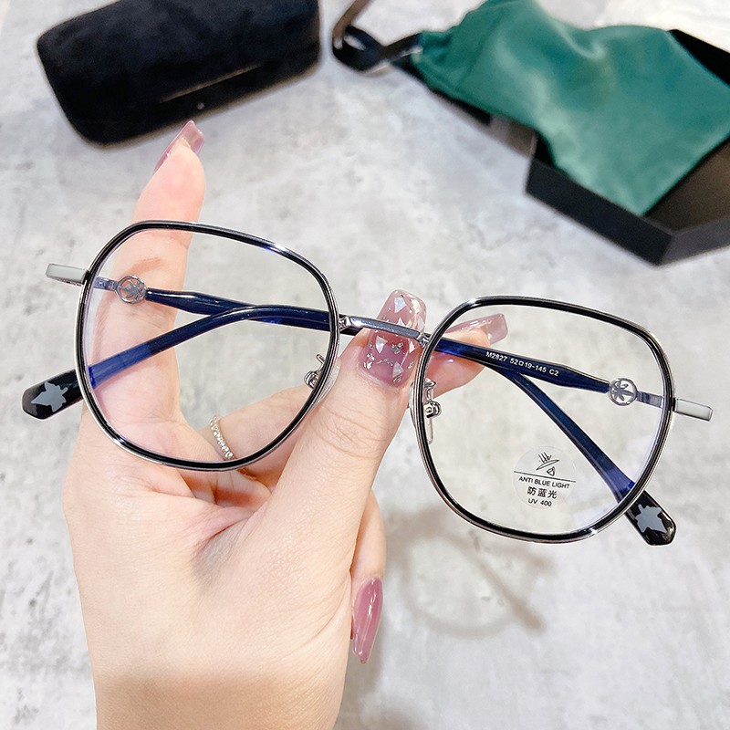 Mắt Kính Gọng Tròn Màu Xanh Dương Phong Cách Retro Thời Trang Jz2827 | BigBuy360 - bigbuy360.vn