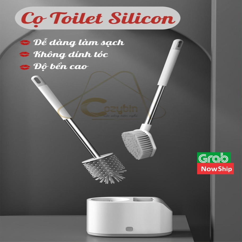 Cọ toilet silicon chổi cọ nhà vệ sinh chà bồn cầu thông minh tiện dụng